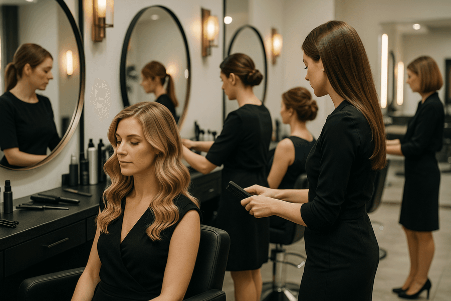 Transformamos tu cabello para cualquier ocasión, con estilos personalizados que realzan tu belleza. Visítanos y deslumbra con un peinado impecable.
